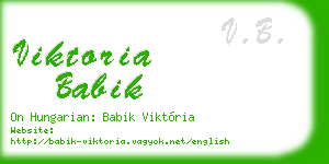 viktoria babik business card